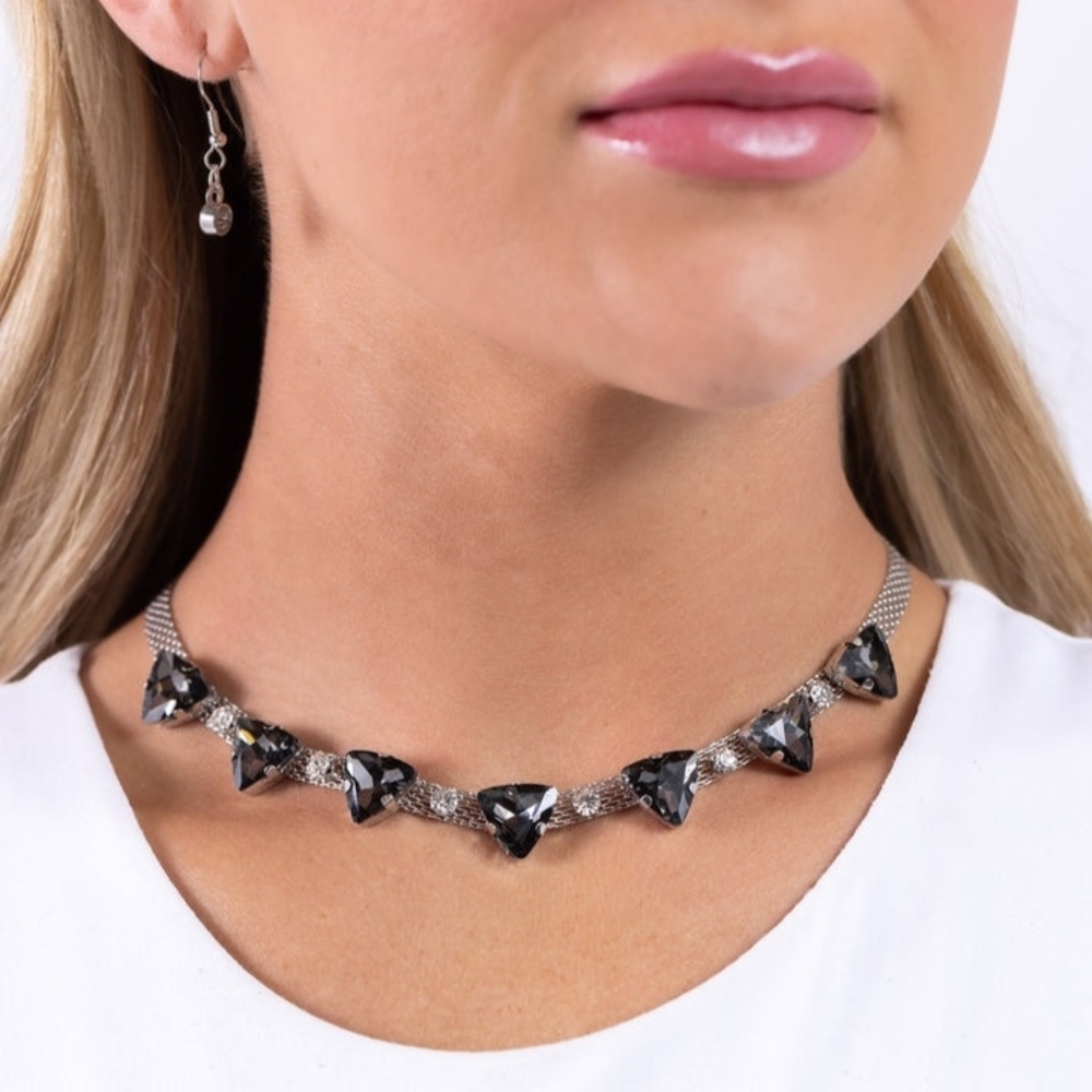Paparazzi Strands Of Sass Silver Necklace